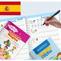 Spanish Magic Books Learning Lettering In Tracing Workbook for Kids Reusable Notebooks for Children Spanish Montessori Writing