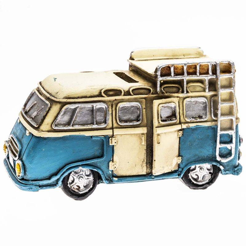 Spardose Campingbus gelb-blau 13,7x7,5cm von idee. Creativmarkt