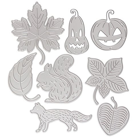 buttinette Stanzschablonen-Set "Herbst", 3–6 cm, 8-teilig von buttinette