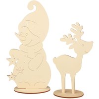 Stehfiguren "Schneemann und Elch" von Beige