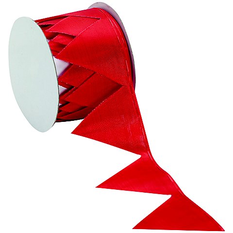 Stoffband Ziehstern, rot, 5 cm, 2,5 m