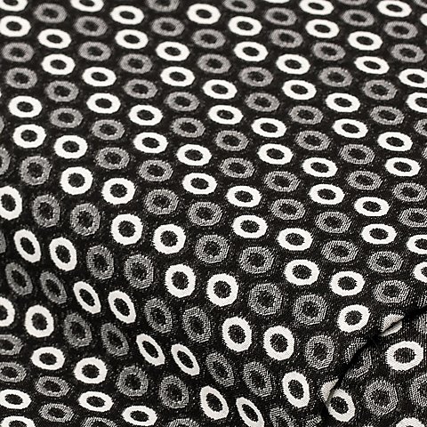 Stretch-Jacquard "Ovale", schwarz