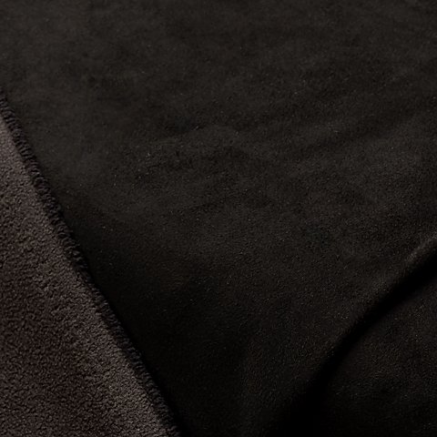 Stretch-Velours / Fleece Doubleface, schwarz/dunkelbraun