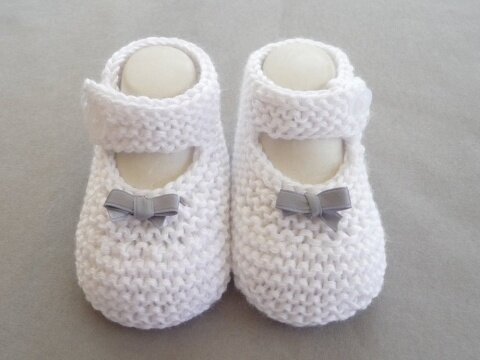 Strickanleitung Babyschuhe Schleifen-Ballerinas - No.10