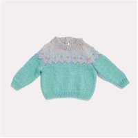 Strickset Pullover Modell 02 aus Baby Nr. 38 Blau