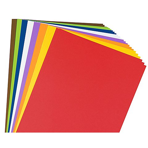 Tonzeichenpapier, bunt, 21 x 29,7 cm, 100 Blatt von folia (Bringmann)