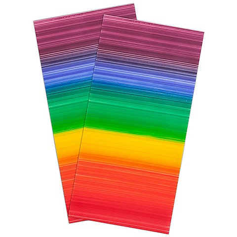 Wachsplatten "Regenbogen", 20 x 10 cm, 2 Stück