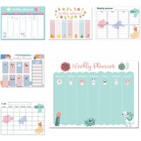 Week Daily Planner Magnetic Planner Sticker Kawaii Grocery List Plan Notepad Magnetic Fridge Sticker Whiteboard Work Plan Menu