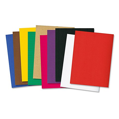 Wellpappe, bunt, 25 x 35 cm, 10 Blatt von folia (Bringmann)