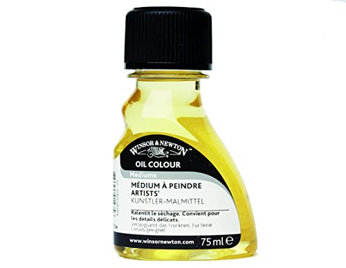 Winsor & Newton 2621734 Ölmalmittel, Künstler Malmittel aus Leinöl-Standöl & Terpentinersatz, Verdünnt die Konsistenz der Farbe und verbessert das Fließvermögen und die Transparenz - 75 ml Flasche von Winsor & Newton