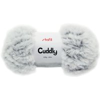 Wolle "Cuddly" - Weiß/Schwarz-Melange von stafil