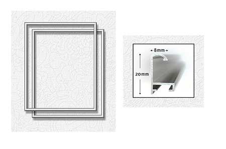 Zwei silberfarbene Aluminium Bilderrahmen 24 x 30 cm