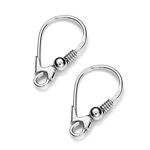 My-Bead 1 Paar Damen Brisuren Ohrhänger 18mm 925 Sterling Silber gestempelt nickelfrei Ohrhaken in Juweliers- Qualität von DIY925