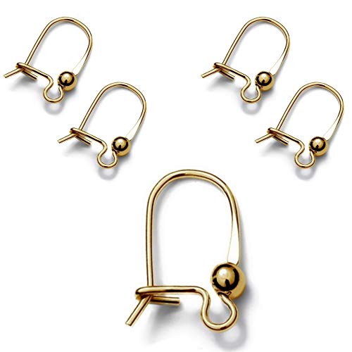 My-Bead 3 Paar Damen Ohrhänger Clips 18mm gold 925 Sterling Silber 24K doppelt vergoldet Juweliers- Qualität DIY von DIY925