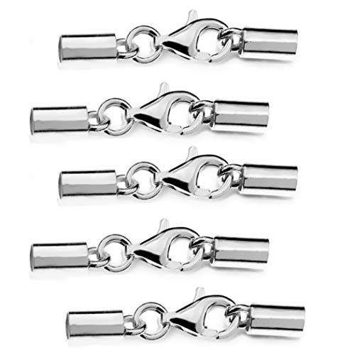 My-Bead 5 Stück Set Schmuckverschlüsse 2.5mm Karabiner Endteile Ø 925 Sterling Silber für 2mm Armbänder Ketten DIY von DIY925