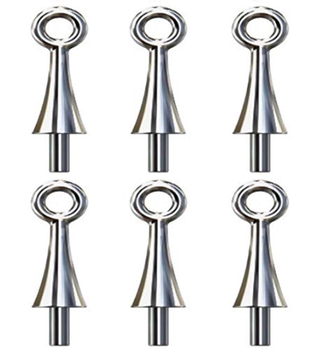 My-Bead 6 Stück Anhängerschlaufen 12mm Stift Ø 1mm 925 Sterling Silber Collierschlaufen für Armbänder und Ketten DIY von DIY925