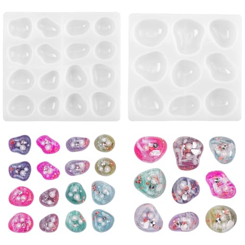 DIYBravo 2 Stücke Epoxidharz Formen Ohrringe Silikonform Anhänger Resin Formen Schmuck Gießform Earring Resin Molds für DIY Ohrringe Halskette Anhänger Schmuckstück Handwerk von DIYBravo