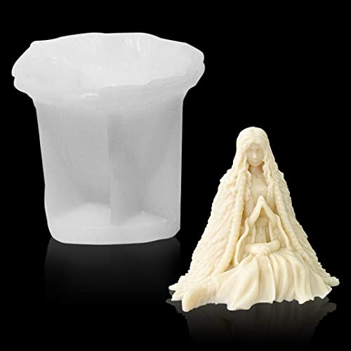 DIYBravo 3D Silikonform Epoxidharz Priesterin Kerzenformen Hexe Silikonform Ornamente Form Candle Mould für Handwerk Halloween, Party, Geschenk von DIYBravo