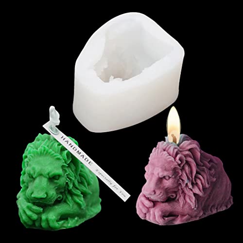 DIYBravo Löwe Kerze Silikonform Tier Harzform Seifenform Candle Gießform Resin Mold für DIY Kerzen Seife Handwerk (Candle Mold) von DIYBravo