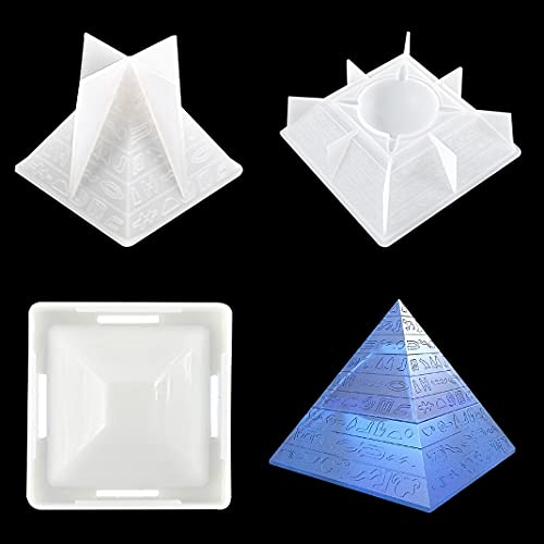 DIYBravo Pyramide Aschenbecher Form Epoxidharz Formen Harzform Resin Silikonform Gießform für DIY Harzdekoration in Häusern und Büros Ornamente von DIYBravo