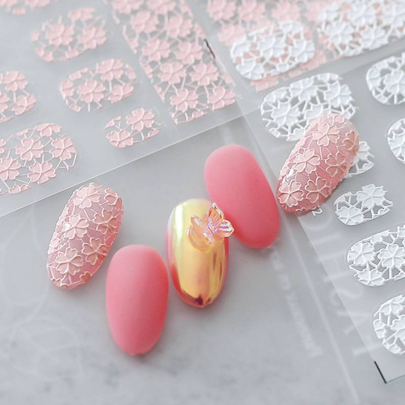 Blumen Nagel Aufkleber, Nail Art Design 5D Geprägt, Diy Nägel von DIYDesignerArt