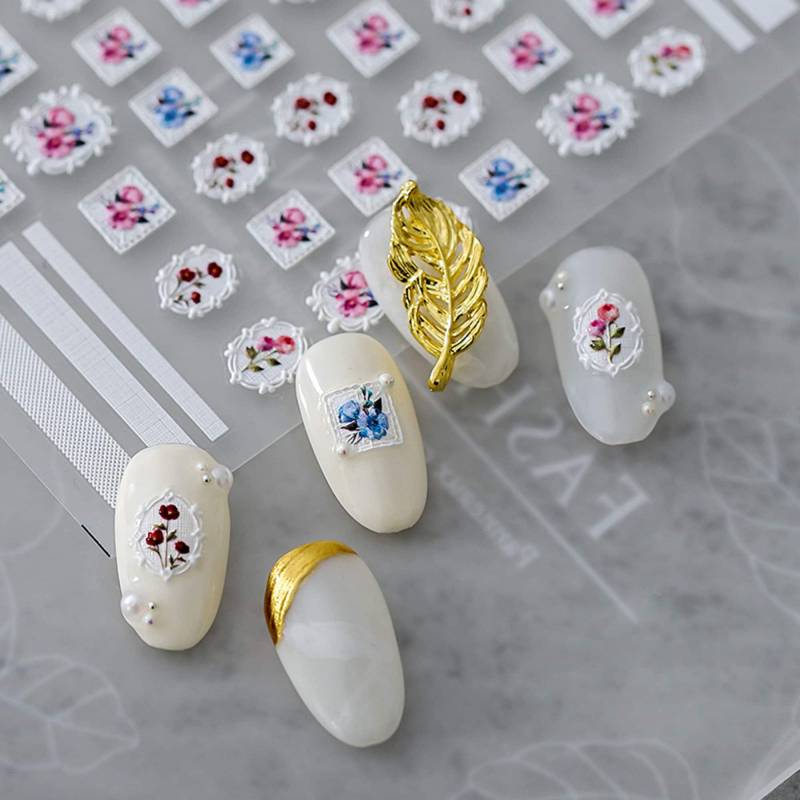 Boho Nagelaufkleber, Nagelabziehbild-Kunst, Maniküre-Aufkleber, 5D-Prägung, Diy-Nägel von DIYDesignerArt