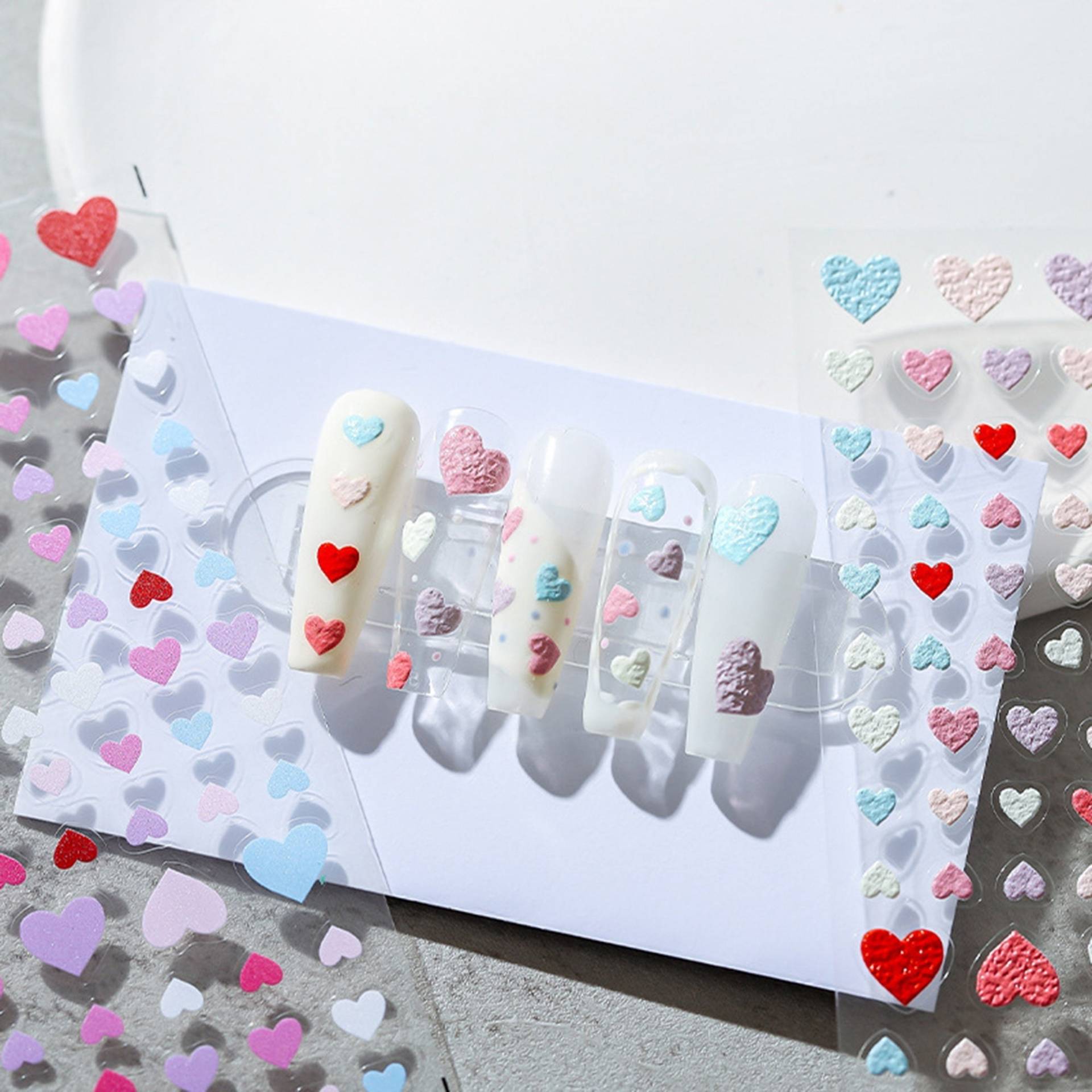 Herz Nagelsticker, Nagelsticker Herz, Nail Art Sticker, 5D Nägel, 3D Diy Nägel von DIYDesignerArt