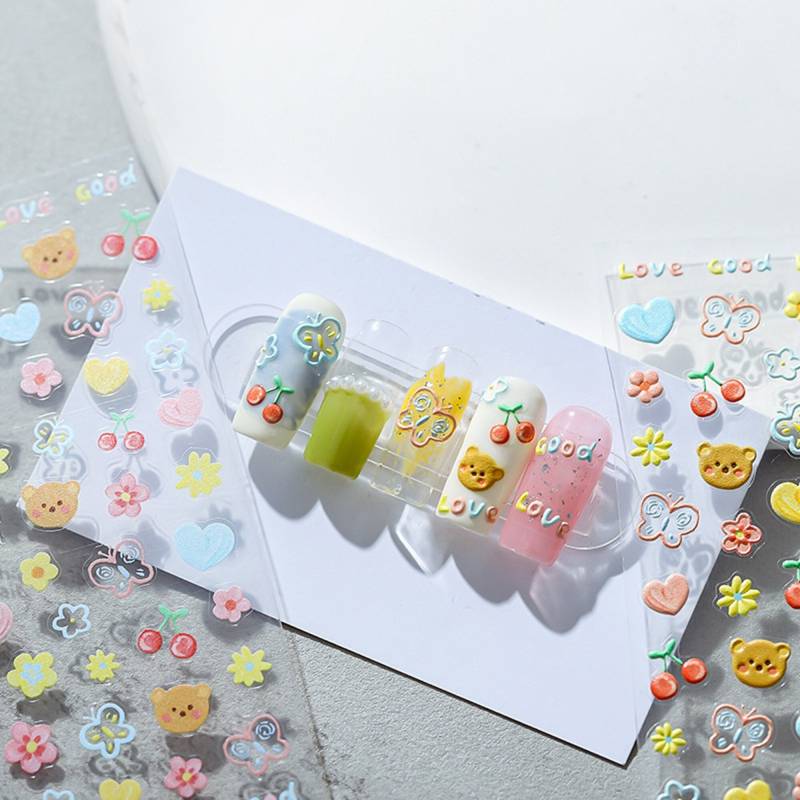 Sommer Kawaii Nagel Aufkleber, Niedliche Nägel, Schmetterling Abziehbilder, Nageldesigner, Kaii Diy Nägel von DIYDesignerArt