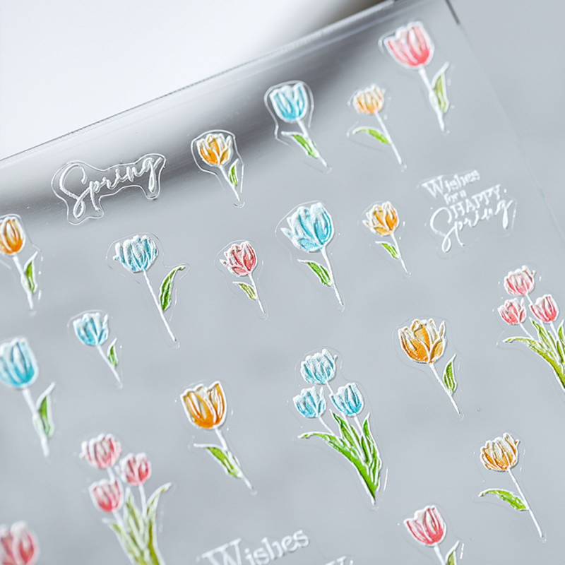 Tulpen-Nagel-Aufkleber, Sommer-Nägel, Blumen-Nagel-Abziehbild-Blumen-Nagel-Aufkleber, Nagel-Abziehbild-Kunst, Diy-Nägel von DIYDesignerArt