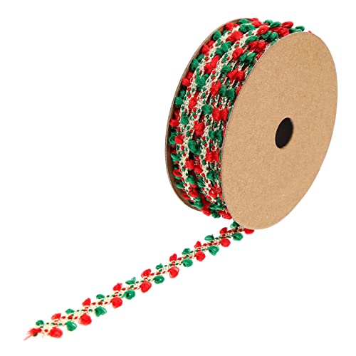 1 Rolle Fell Pom Weihnachtsband Wickeln Kette Blaues Band Pfau Silbernes Zierband Künstlich Trimmen Organza-chiffonband Sackleinen Türkis Chenille Quaste Seidig Haarband Polyester DIYEAH von DIYEAH