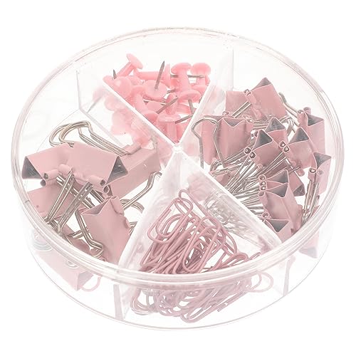 1 Satz Clip-Kombinationsset Ringband schöner Ordner Testpapierbinder Tag Ki scrapbook scheckheft büroklammern Schreibwaren multifunktionale Bindeklammern Dateispeicherclips pp Rosa DIYEAH von DIYEAH