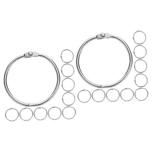 2 Sätze Ringbuch-ring Aktivitätsringe Ringbinder Paper Rings Flexible Buchringe Praktische Segmentierte Binderinge Praktische Buchringe Ringbuchklammern Metall Silver 20 Stück * 2 DIYEAH von DIYEAH