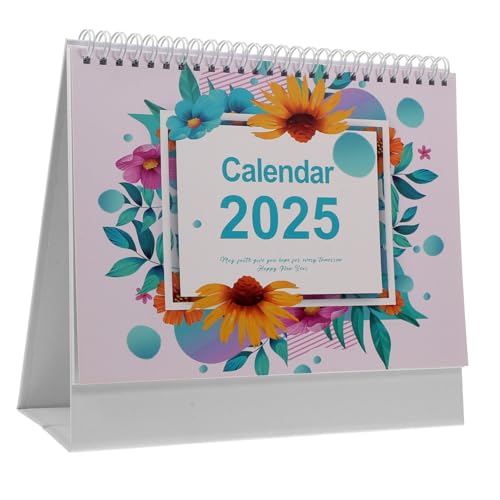 2025 Desktop-Kalender-Notizblock Stehender Flip Kalender Flip-Kalender Bürokalender elektronischer Kalender Tischgroßer Kalender kleiner Tischkalender großer Tischkalender Papier DIYEAH von DIYEAH