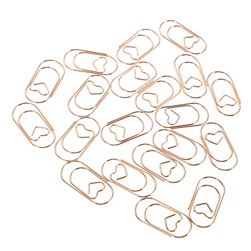 20St Büroklammer Office-Datei-Clips Befestigungsclips für Dokumente die Büroeinrichtung karten clip papierklemmen Office-Dokumentenklammern exquisite Dateiclips Metall Rose Gold DIYEAH von DIYEAH