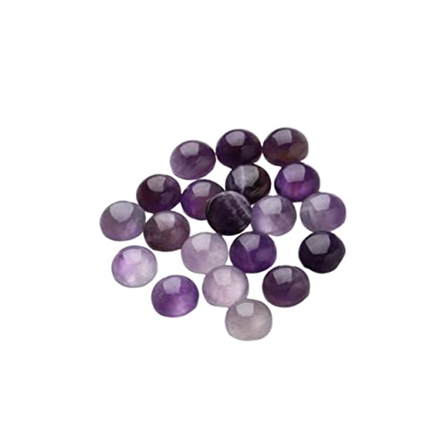 20st Edelsteinglas Lila Jade Halbedelperlen Perlen Zur Schmuckherstellung Perlen Aus Halbedelsteinen Lila Kristall-cabochons Schmuck Zeit Accessoires Violett DIYEAH von DIYEAH