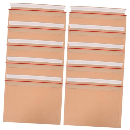 25st Dokumentenversandtasche Papiermailer Verpackungsmaterial Für Kleine Unternehmen Große Umschläge Versandumschläge Aus Pappe Versandtaschen Fotohüllen 250g Graues Papier Brown DIYEAH von DIYEAH