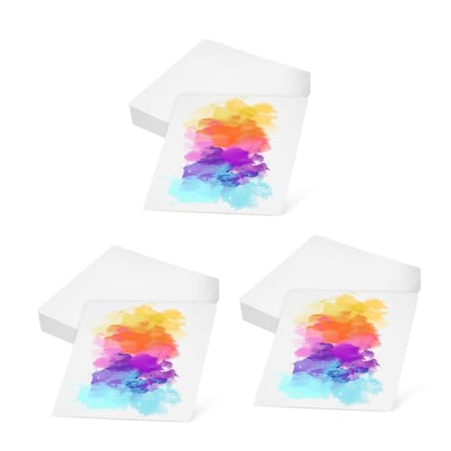 3 Sätze Aquarellpapier Zeichenpapier Malpapier Für Papier Für Die Aquarellmalerei Aquarellkarton Aquarellzubehör Aquarellkarten Farbblock Papier Bemalen Weiß 50 Stück * 3 DIYEAH von DIYEAH