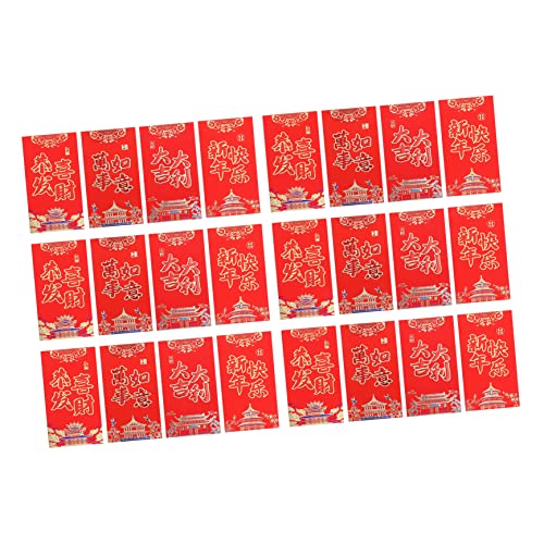 3 Sätze Roter Umschlag Des Neuen Jahres Traditionelle Geldtüten Aus Papier Chinesische Rote Umschläge Papierrotes Paket Chinesisches Neujahr Hong Bao Rote Papiertüten 24 Stück * 3 DIYEAH von DIYEAH