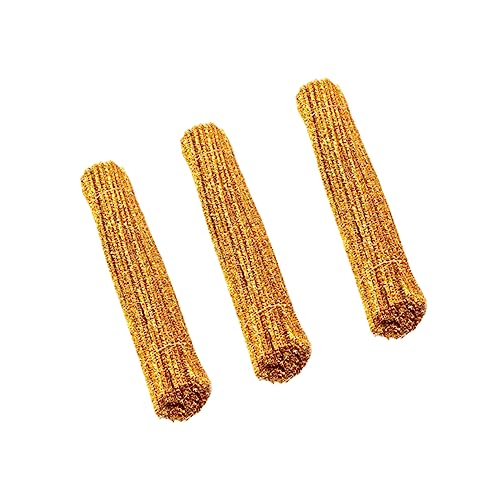 300St DIY gedrehter stick Strassapplikation Glitzerpfeife Set mit Strasssteinen glitzern gold Strasskette geburtstagsdekoration gebutagsdeko biegbarer Balken verdrehter Stab Golden DIYEAH von DIYEAH