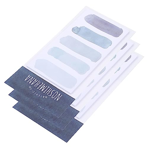 3St selbstklebender Memo-Aufkleber To-Do-Liste Notizblock Notizen Einhornstifte für Mädchen memoboard notepad selbstklebende Notizblöcke abreißbarer Memo-Sticker Papier Sky-blue DIYEAH von DIYEAH