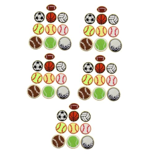 5 Sätze Fußball-stickpatch Stickerei-bügelflicken Fußball Patches Zum Aufnähen Fußball-aufnäher Für Stirnbänder Sport Bügelflicken Fußball-patch Sport-patches Chenille 10 Stück * 5 DIYEAH von DIYEAH