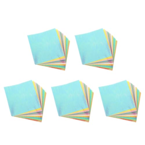 5 Sätze Glitzerndes Handgemachtes Origami Bastel-origami-papier Farbiges Origami-papier Glitzerndes Origami-papier Quadratisches Origami-papier Druckpapier Laserpapier 20 Blatt * 5 DIYEAH von DIYEAH