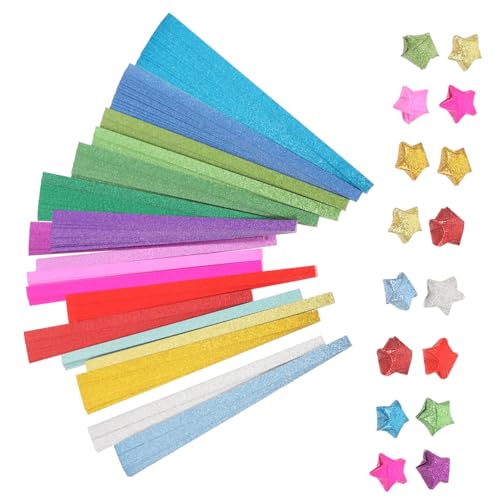 720 Blatt Glitzerstern-origami Origami-sternenstreifen Heimwerkerbedarf Diy Liefert Origami-karte Papier DIYEAH von DIYEAH