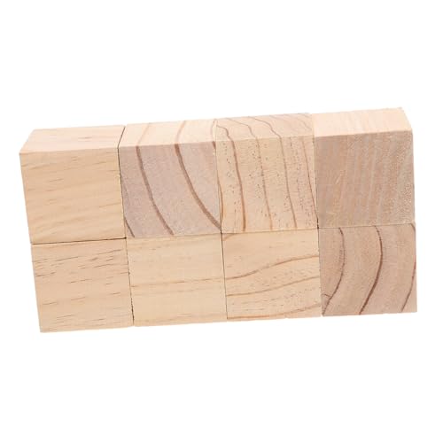 8st Holzwürfel Vogelblock Holzzahlen Zum Basteln Blöcke Aus Balsaholz Unbehandeltes Naturholz Leere Holzklötze -dusche-blöcke Holzblöcke Babyblöcke Aus Holz Beige Kiefernholz DIYEAH von DIYEAH