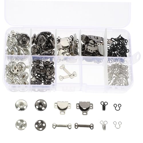 DIYEAH 1 Box Verschlüsse Perlenknöpfe Kleiderständer Knöpfe Für Hemden Maschinennadeln Schnalle Druckknöpfe Brosche Verschlüsse Ring Tür Set Armband Transparenter Bildschirm von DIYEAH