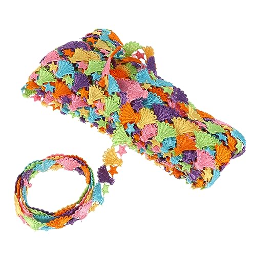 DIYEAH 1 Rolle 15 Stickerei dekorative Spitze Spitzenband Wickelband Gitter Band zum Verpacken bündeln kinderkleider kinderkleidung hochzeitsdeco caps Blumenmusterband Hut-Patch Polyester von DIYEAH