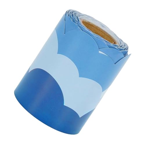 DIYEAH 1 Rolle Aufkleber „himmelwolken“. Pinnwand-trim-aufkleber Klassenzimmer-tafelrand Randaufkleber Für Pinnwand Wandtattoos Tafelrandaufkleber Blue Aufkleber Aus Beschichtetem Papier von DIYEAH