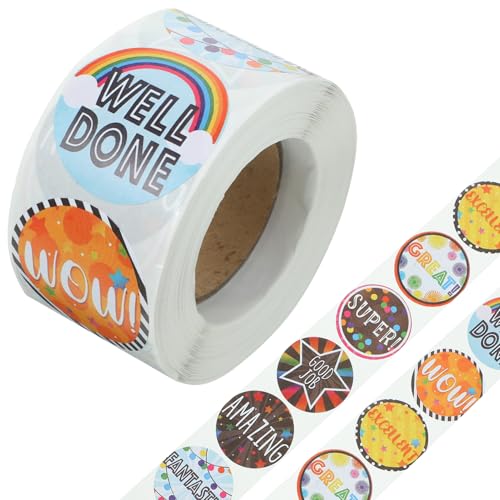 DIYEAH 1 Rolle Aufkleber-Etiketten für Belohnungen für Neon gefälscht künstlich funkeln LED belohnungssticker stickerrolle deko Ermutigungsaufkleber Geschenkaufkleber von DIYEAH