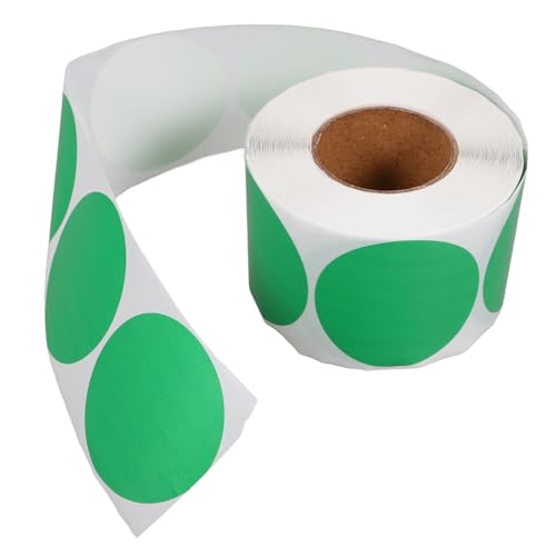 DIYEAH 1 Rolle Aufkleber Etikettenrolle etikettendrucker Preisschilder adressetiketten Kodierkreis druckbar Brief selbstklebendes Adressetikett Druckerpapier selbstklebendes Papier Green von DIYEAH