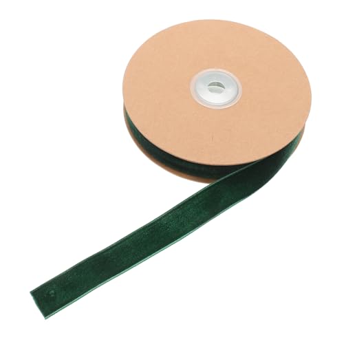 DIYEAH 1 Rolle Beflockungsband Flauschband Dekoband stoffband Handgemachte Schleifen Geschenkbänder Packband Band für Paketband für Handwerk Band zum Basteln Nylon Green von DIYEAH